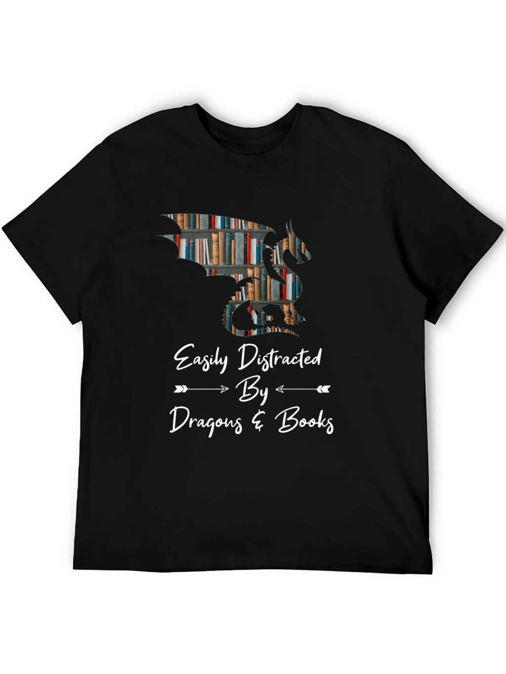 Easily Distracted By Dragons & Books T-Shirt