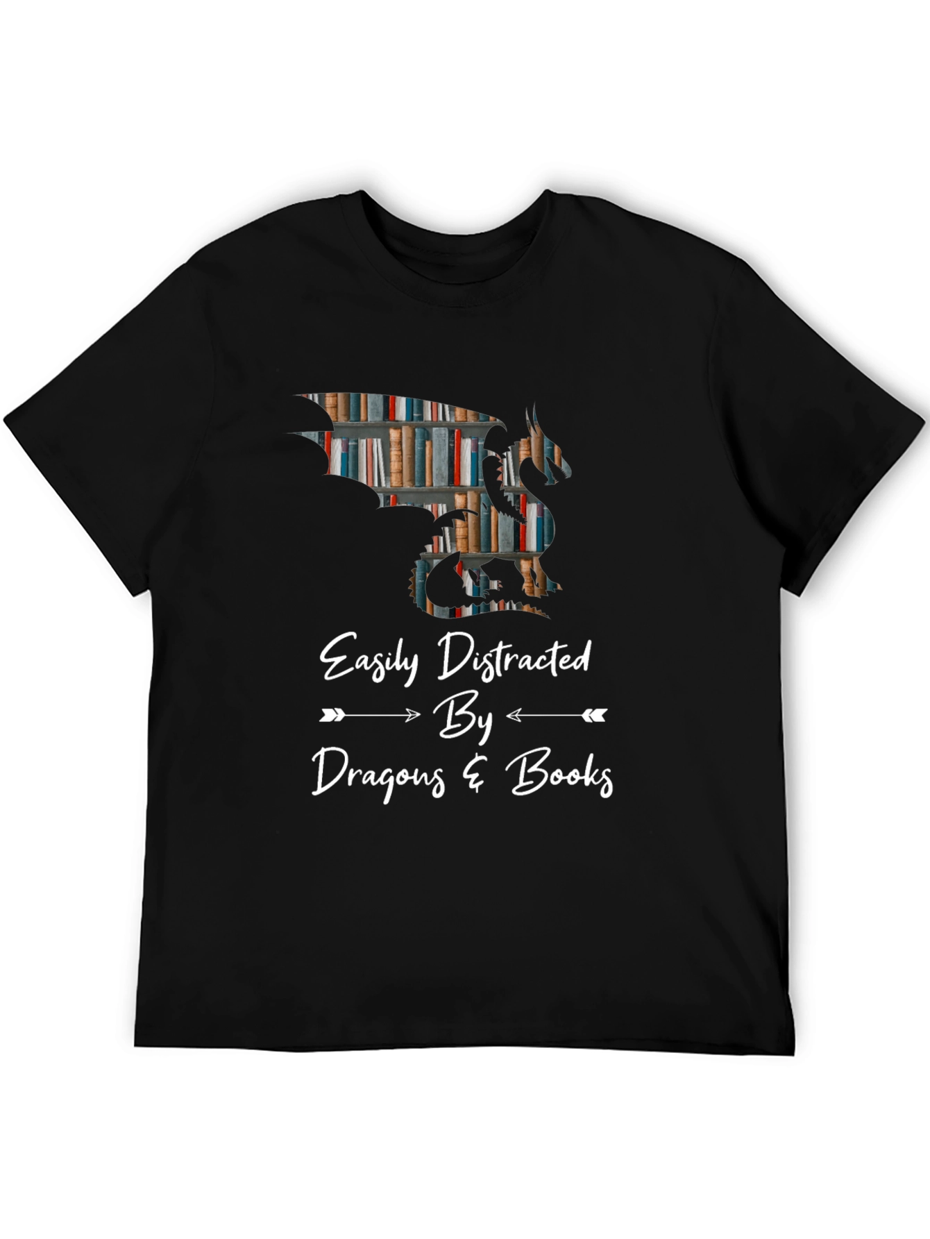 Easily Distracted By Dragons & Books T-Shirt