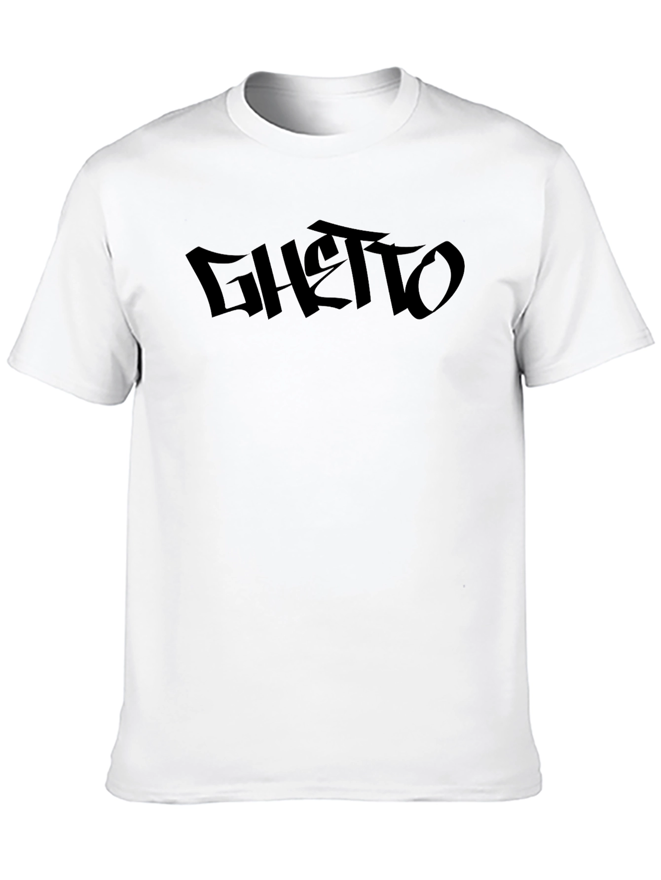 Black Ghetto Graphic Print T-Shirt
