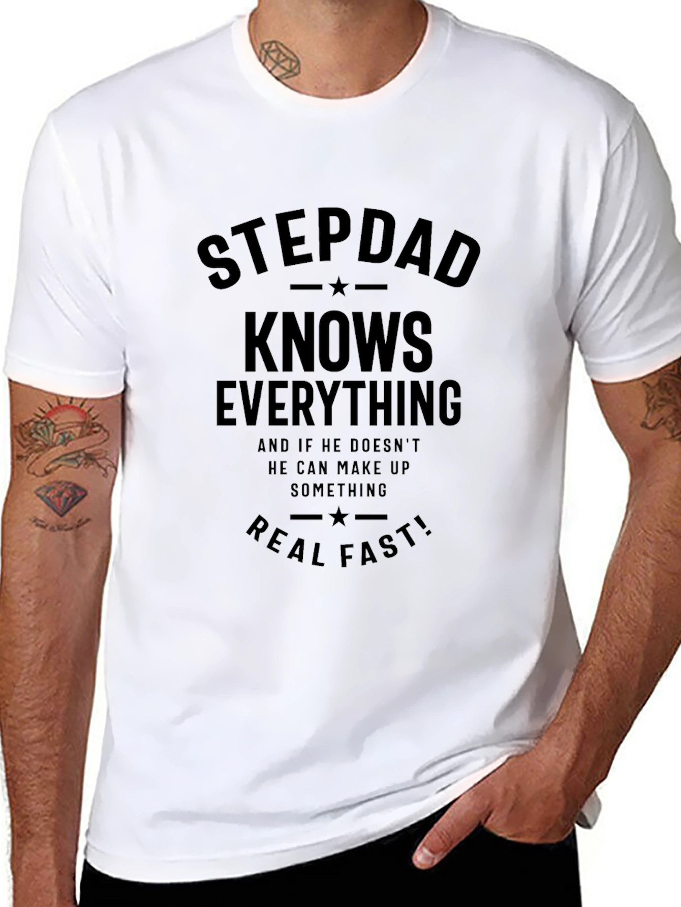Stepdad Knows Everything Graphic Tee