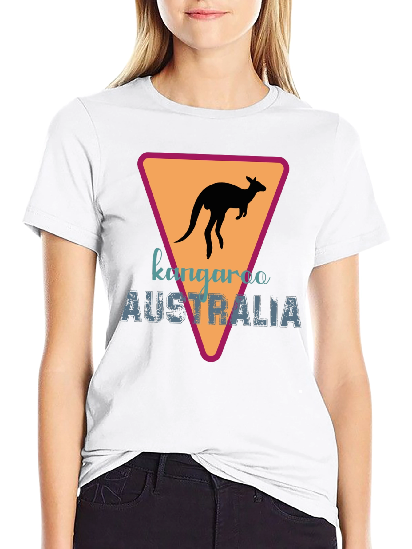 Kangaroo Australia Graphic Tee - Black