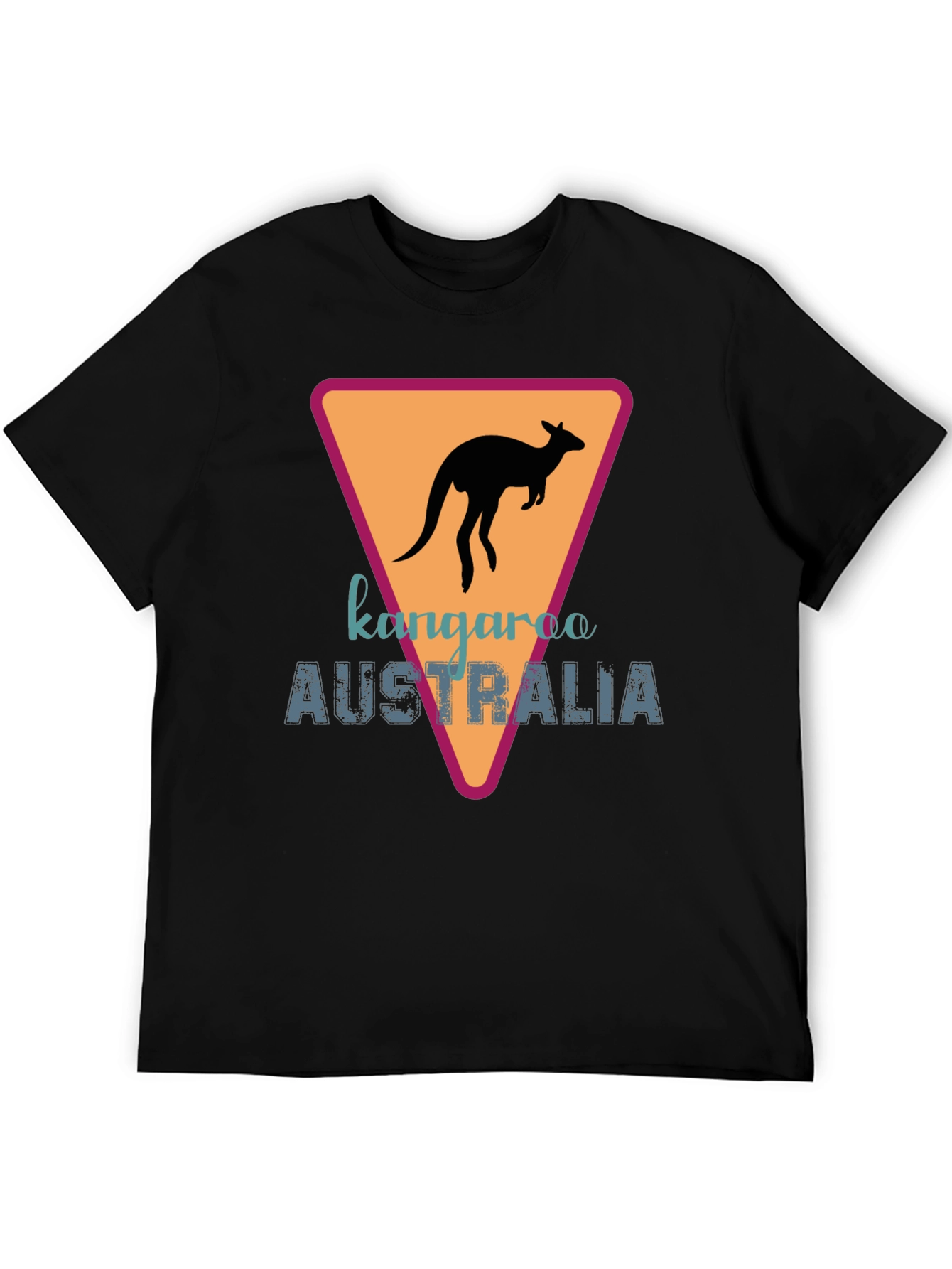 Kangaroo Australia Graphic Tee - Black