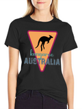 Kangaroo Australia Graphic Tee - Black