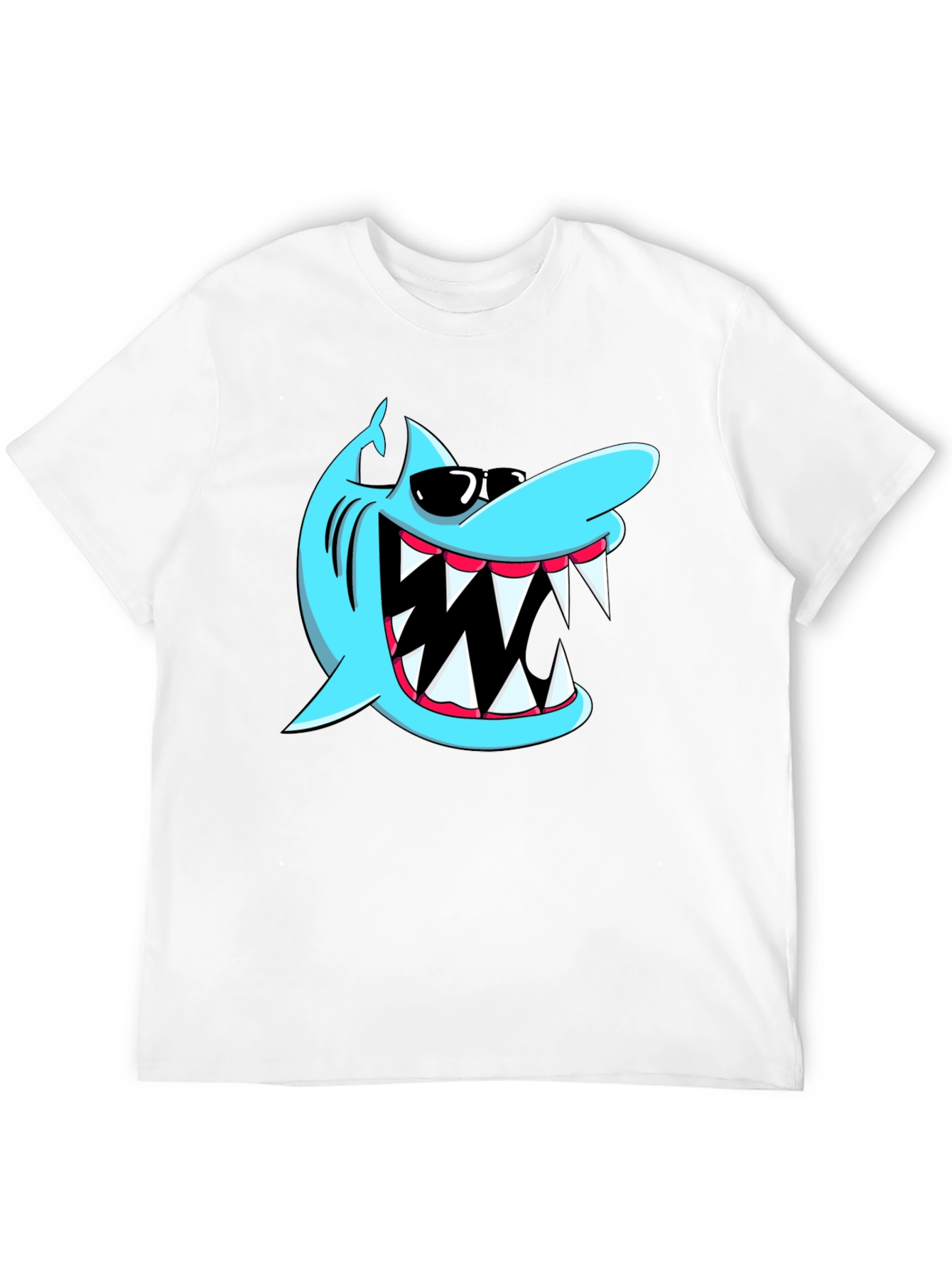 Cool Shark Graphic Tee - Black Cotton Shirt
