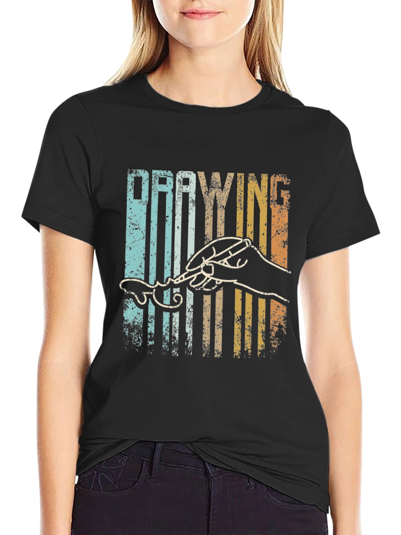 Retro Drawing T-Shirt - Artistic Gift