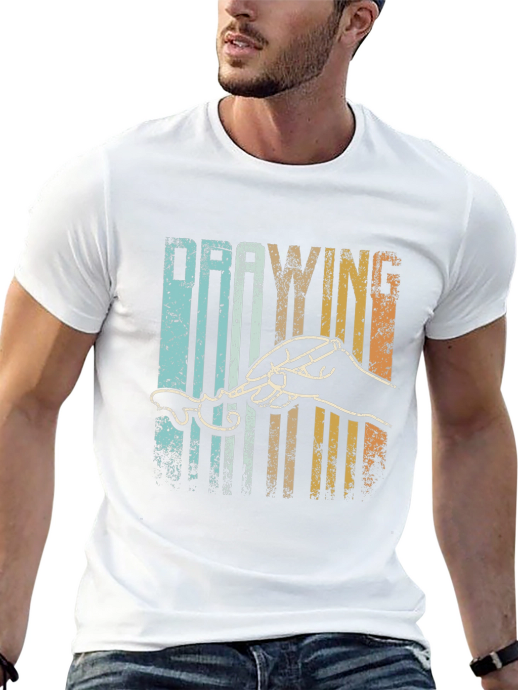 Retro Drawing T-Shirt - Artistic Gift