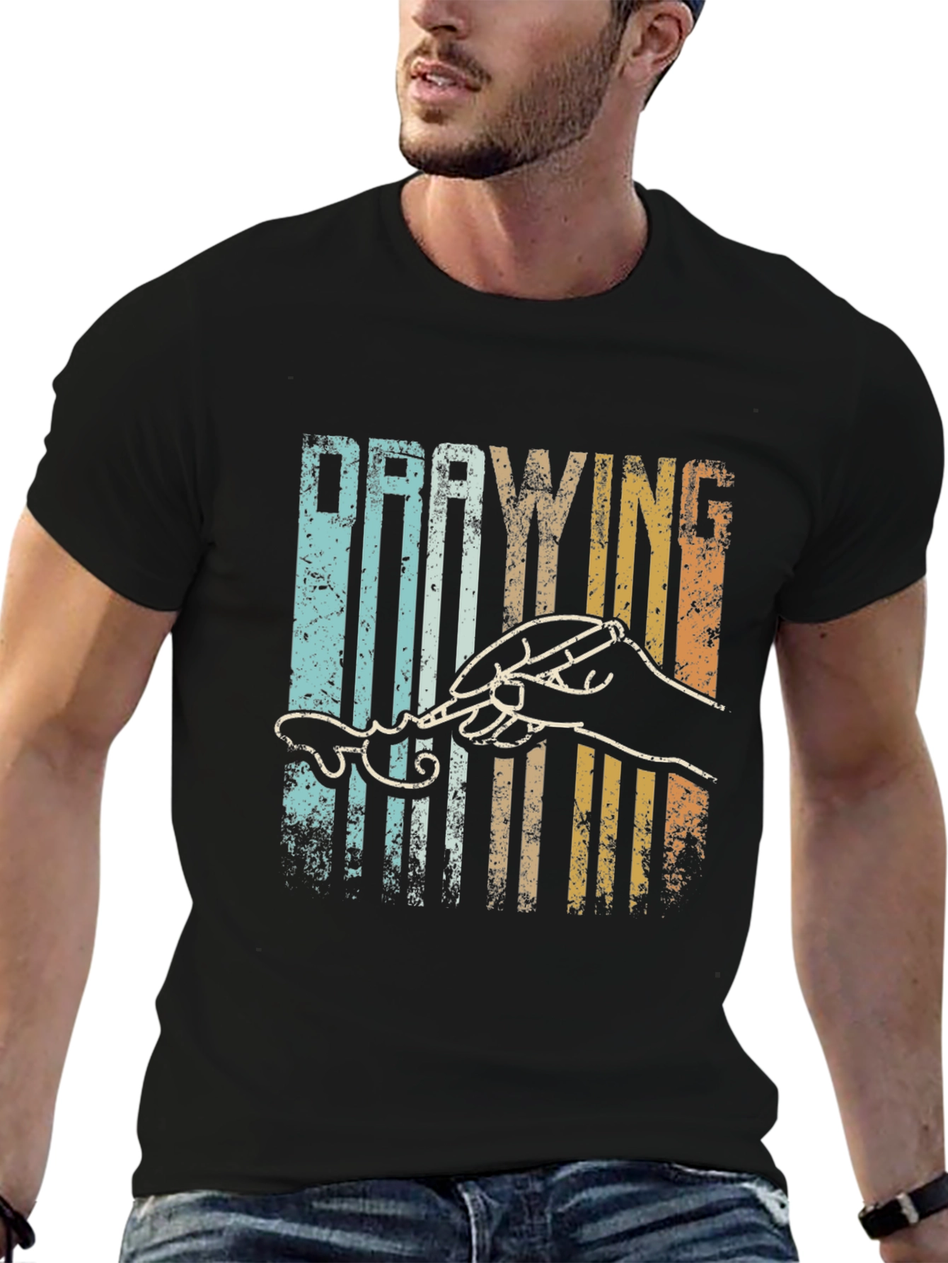 Retro Drawing T-Shirt - Artistic Gift
