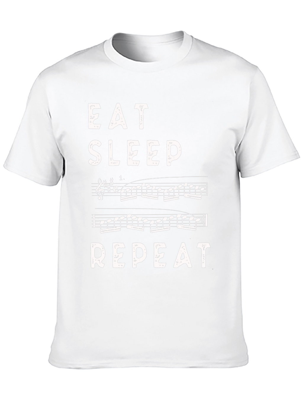 Eat Sleep Music Repeat Black T-Shirt