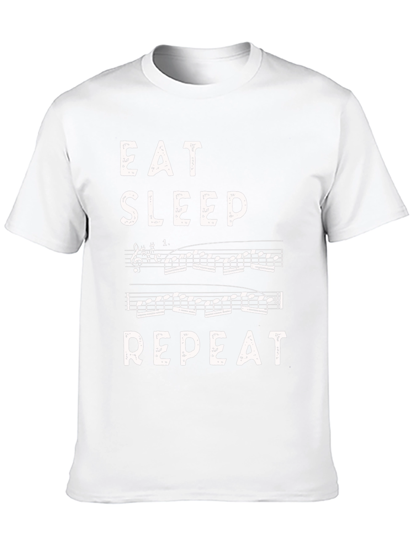 Eat Sleep Music Repeat Black T-Shirt