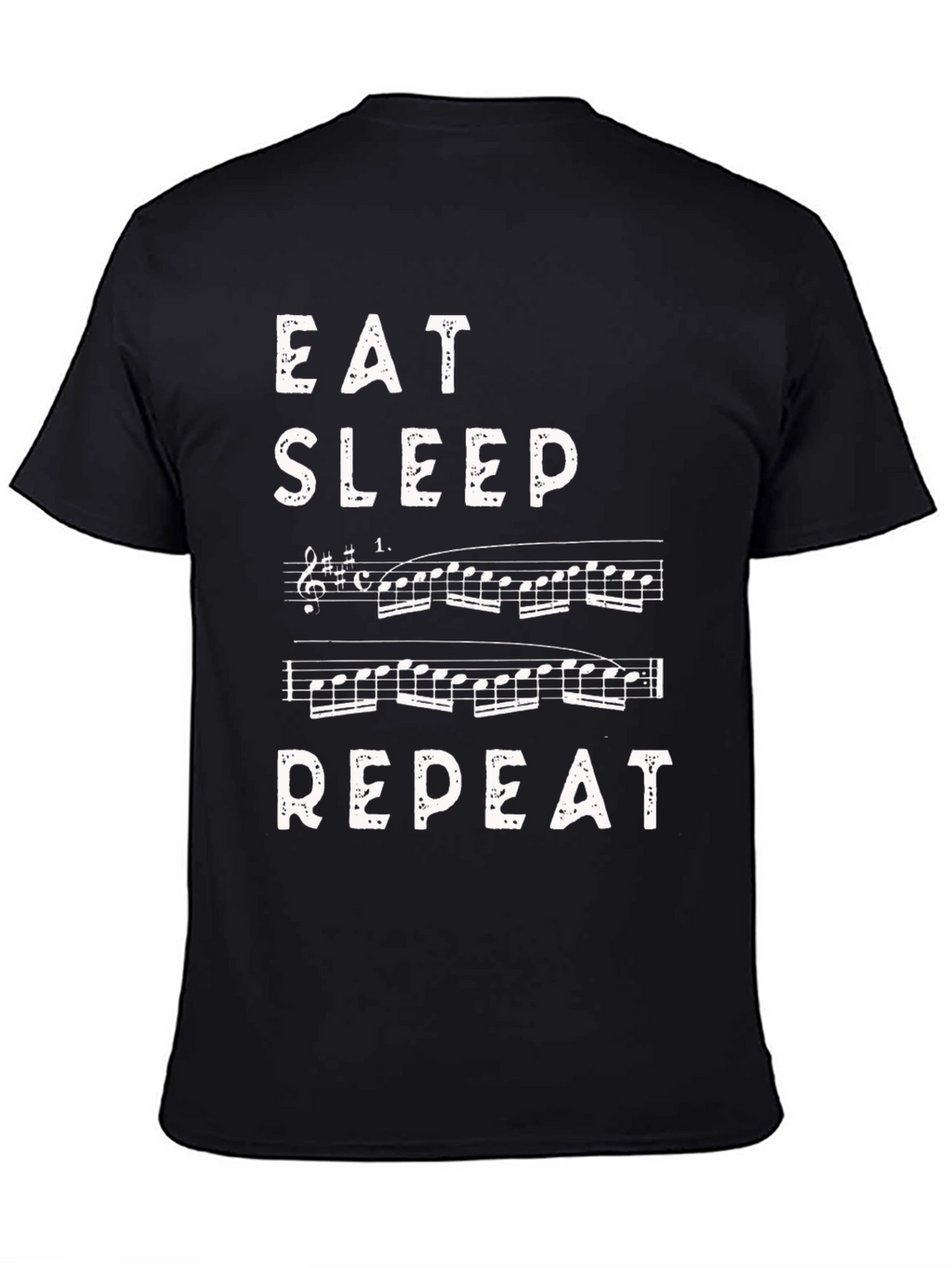 Eat Sleep Music Repeat Black T-Shirt