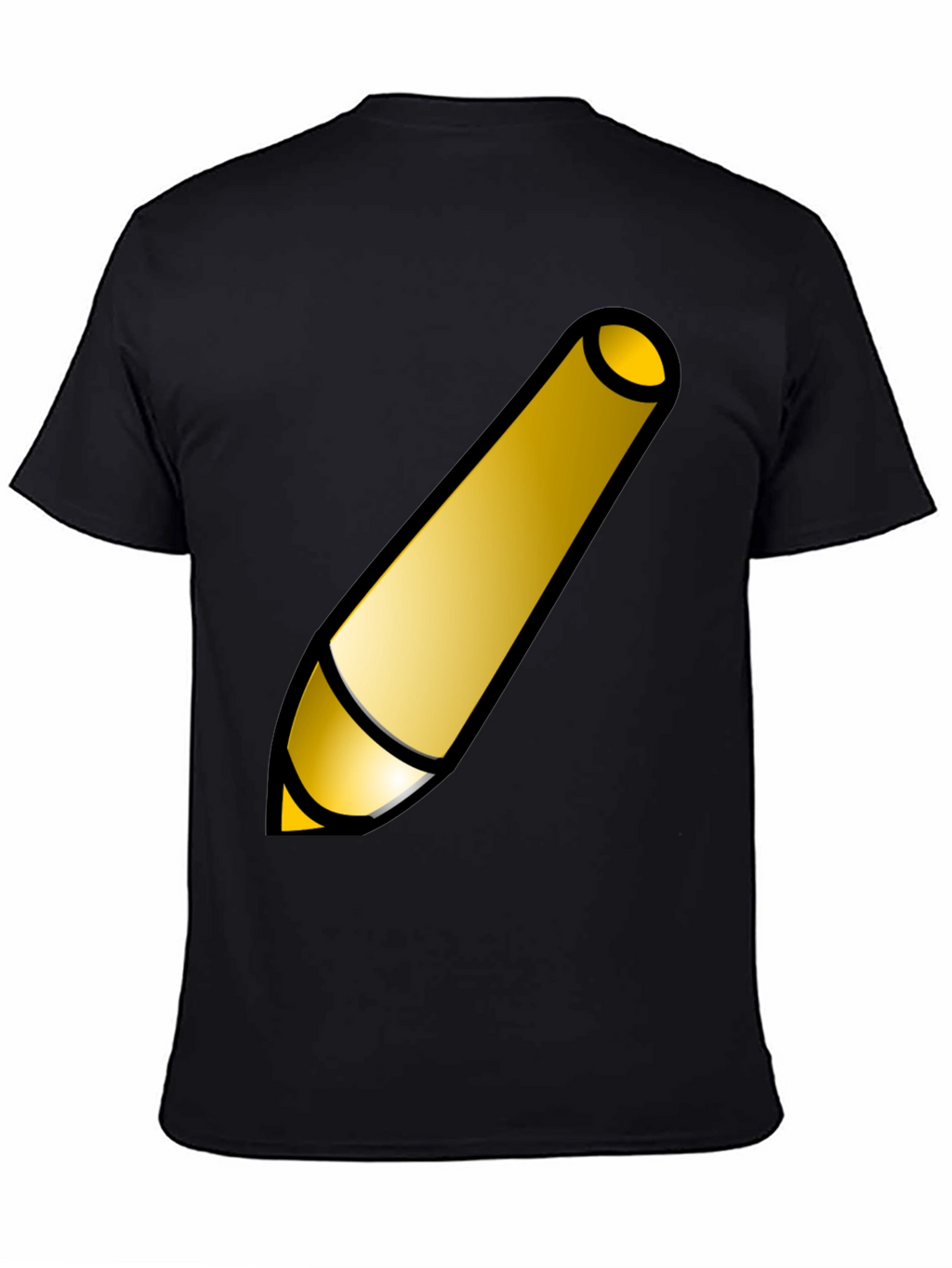 Creative Gold Pencil Graphic Tee - Stylish Unisex T-Shirt