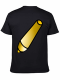 Creative Gold Pencil Graphic Tee - Stylish Unisex T-Shirt