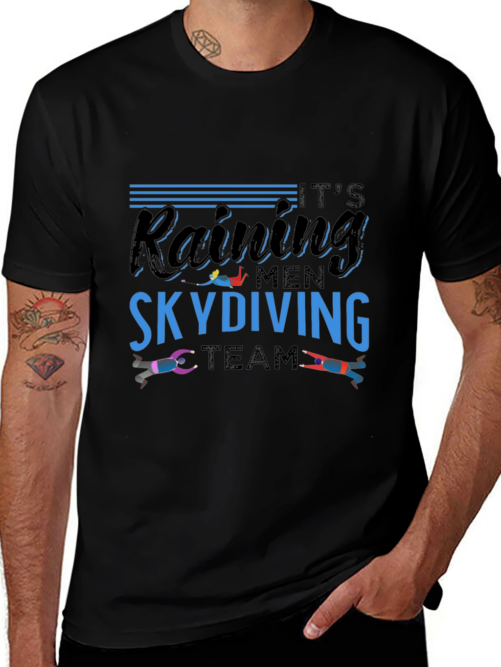 Its Raining Men Skydiving Team T-Shirt