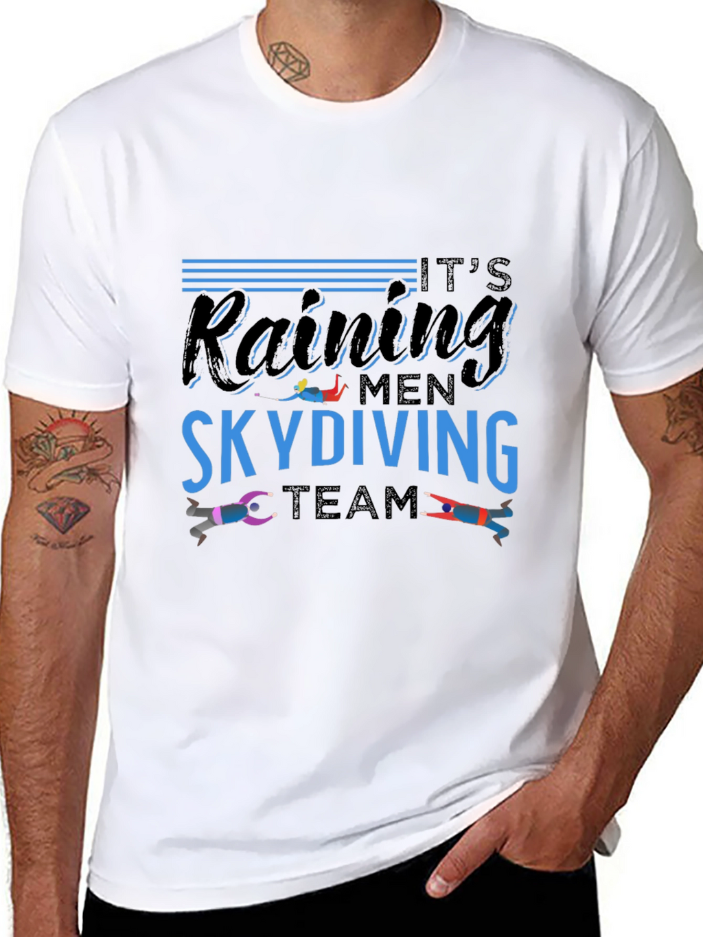 Its Raining Men Skydiving Team T-Shirt