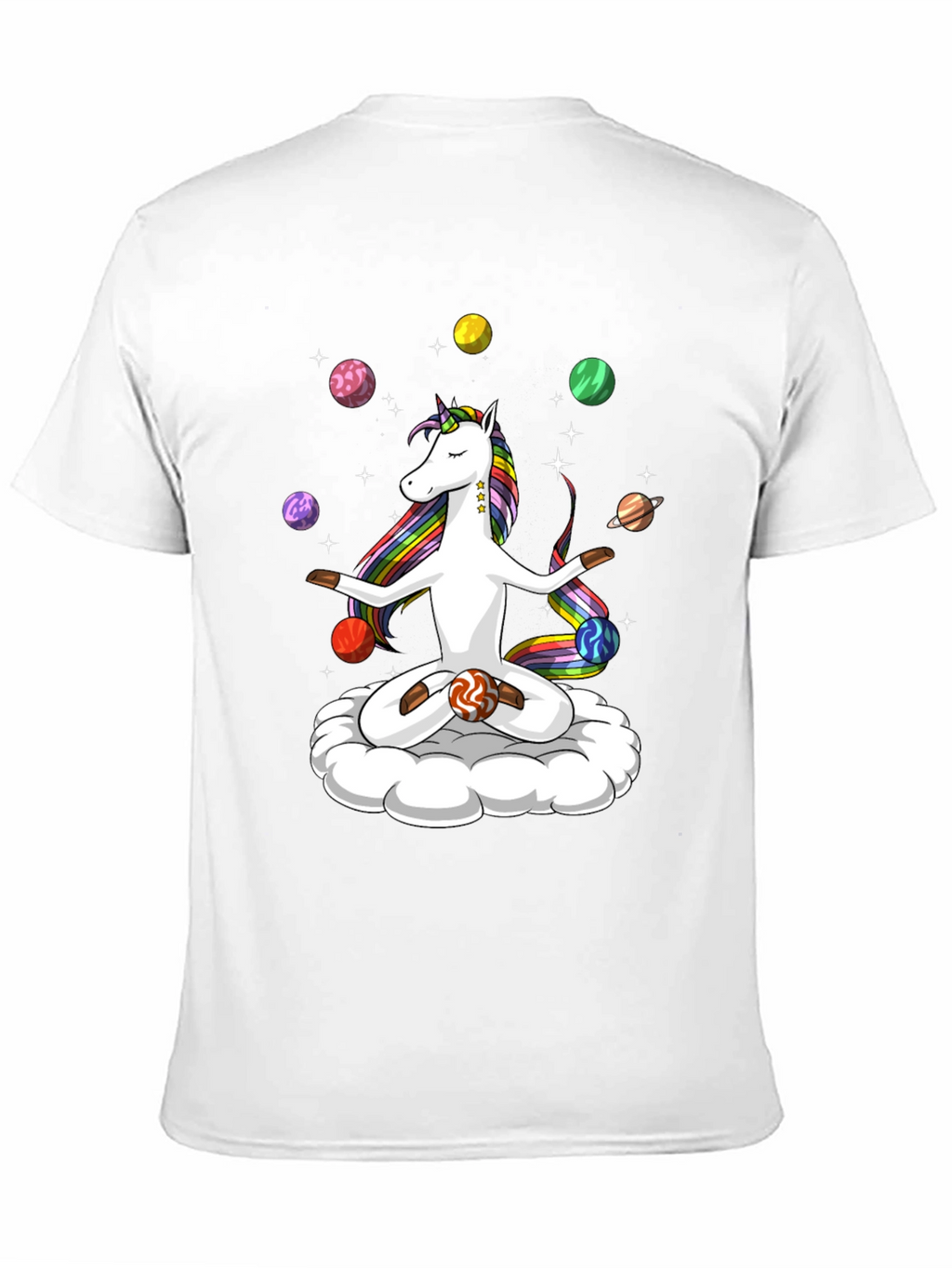 Unicorn Yoga Planet Juggling T-Shirt