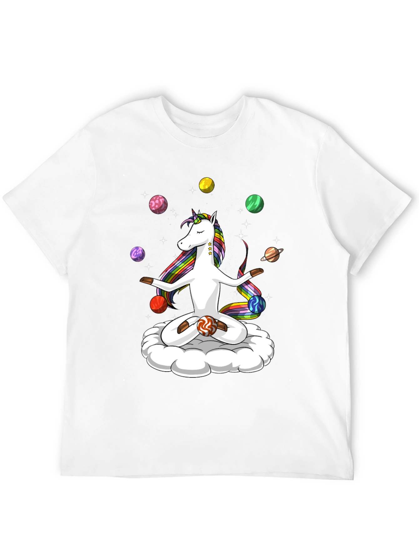 Unicorn Yoga Planet Juggling T-Shirt