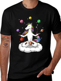 Unicorn Yoga Planet Juggling T-Shirt