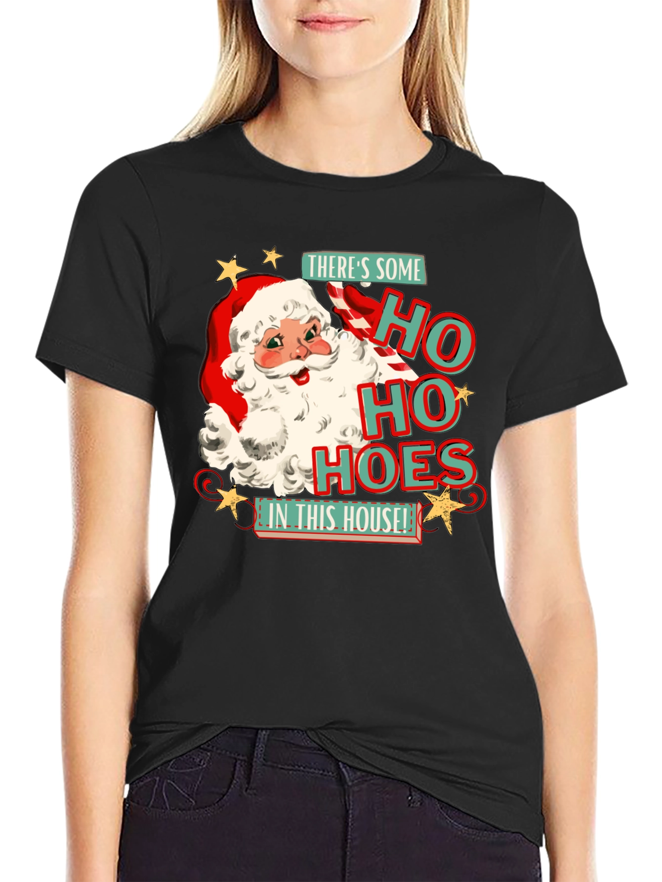 Ho Ho Hoes In This House Santa T-Shirt
