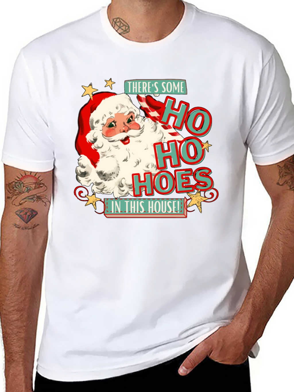 Ho Ho Hoes In This House Santa T-Shirt