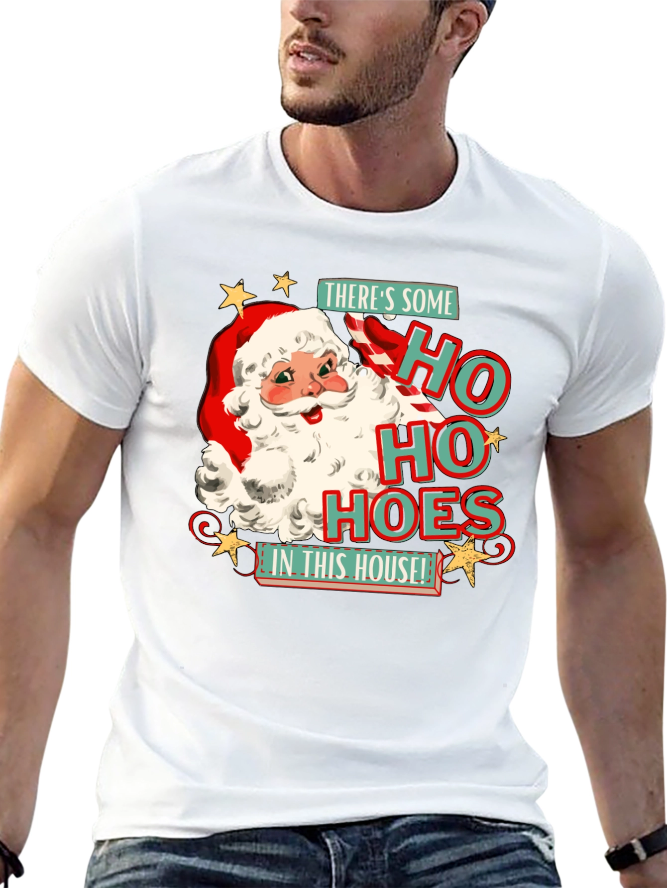 Ho Ho Hoes In This House Santa T-Shirt