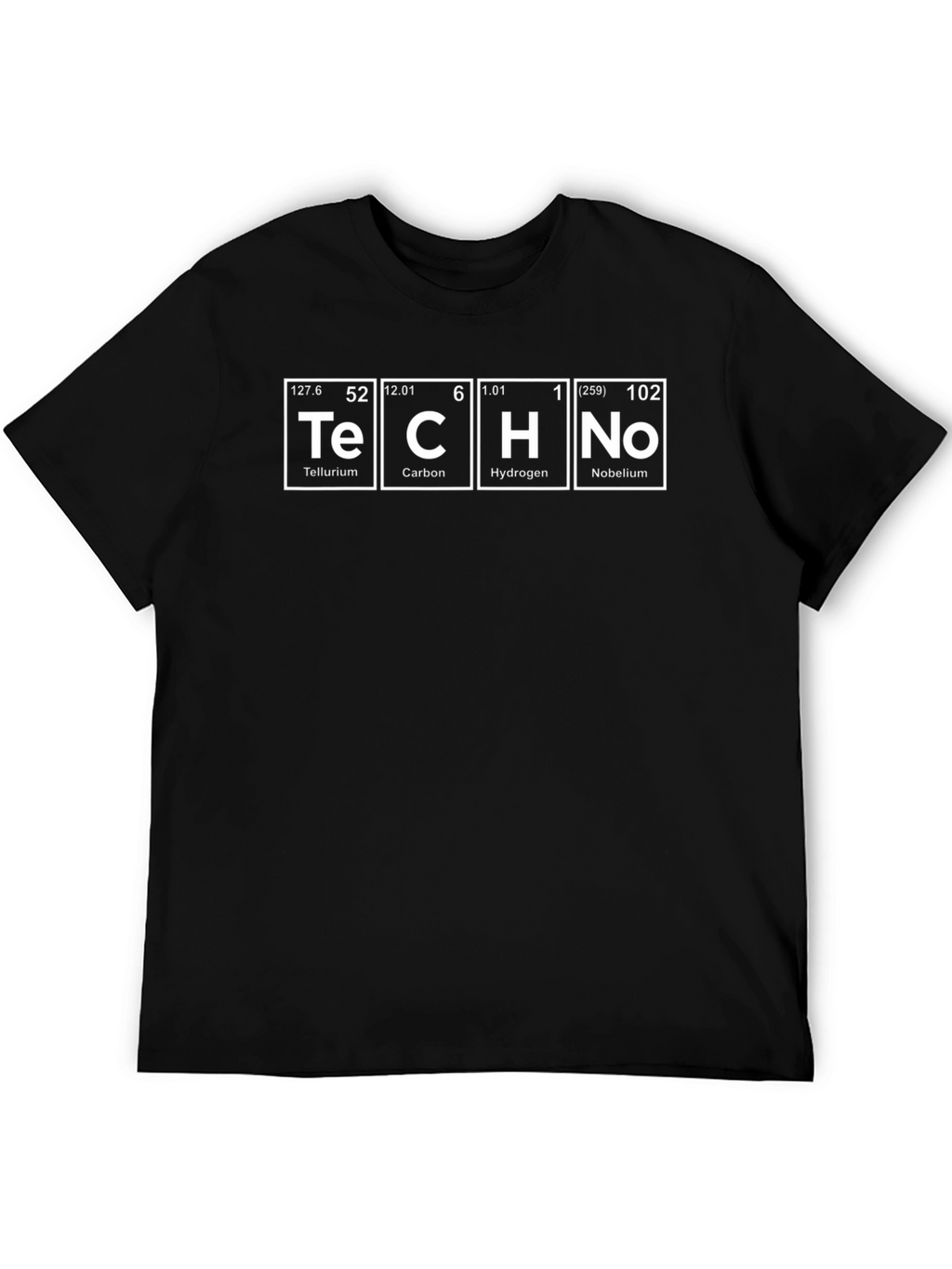 Periodic Table Techno Music Black T-Shirt