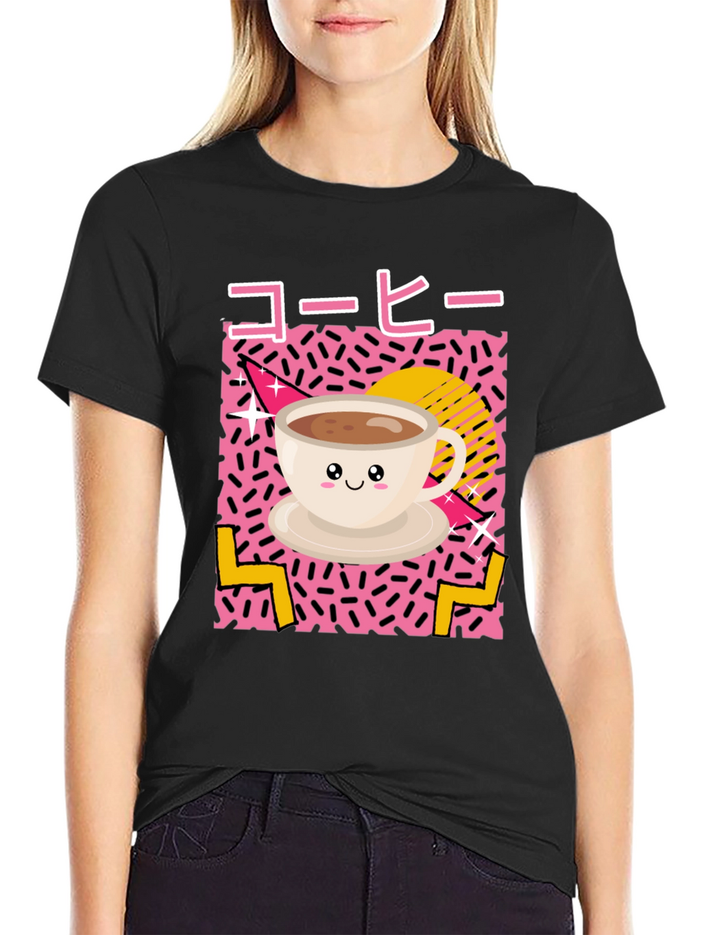 Kawaii Coffee T-Shirt - 80s Retro Aesthetic