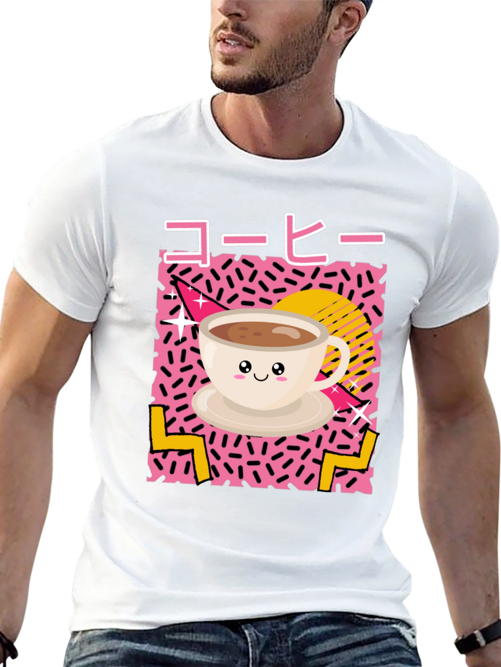 Kawaii Coffee T-Shirt - 80s Retro Aesthetic