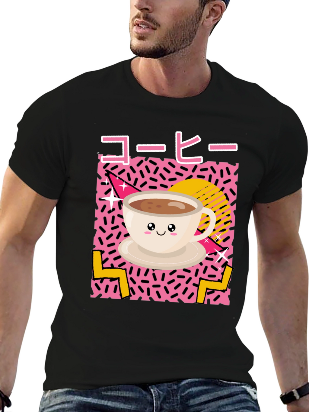 Kawaii Coffee T-Shirt - 80s Retro Aesthetic