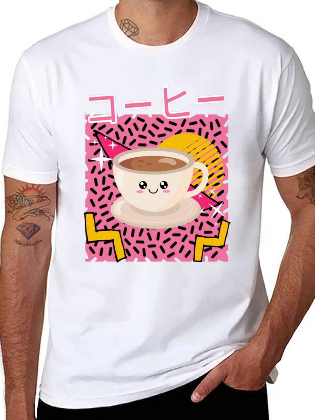 Kawaii Coffee T-Shirt - 80s Retro Aesthetic