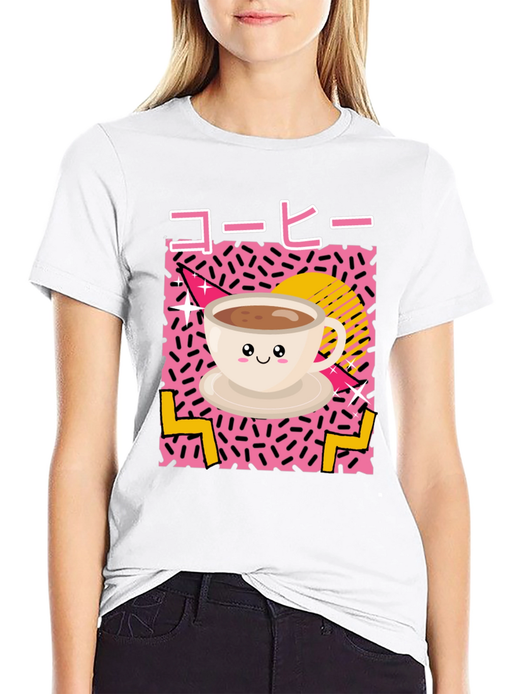 Kawaii Coffee T-Shirt - 80s Retro Aesthetic