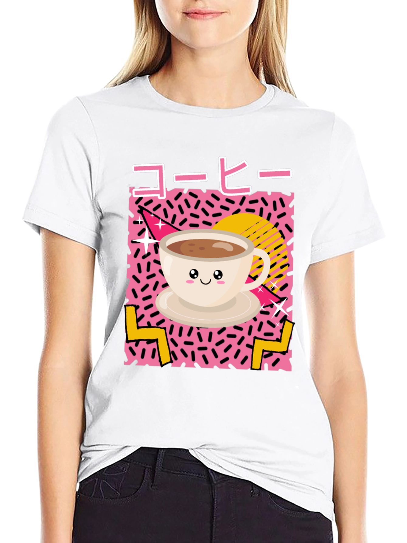 Kawaii Coffee T-Shirt - 80s Retro Aesthetic