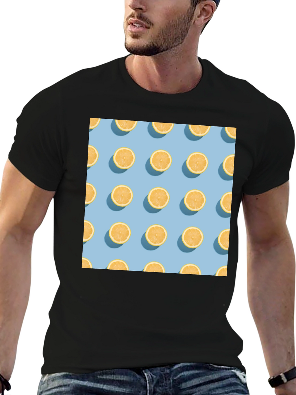 Lemon Slice Pattern T-Shirt - Summer Ready!