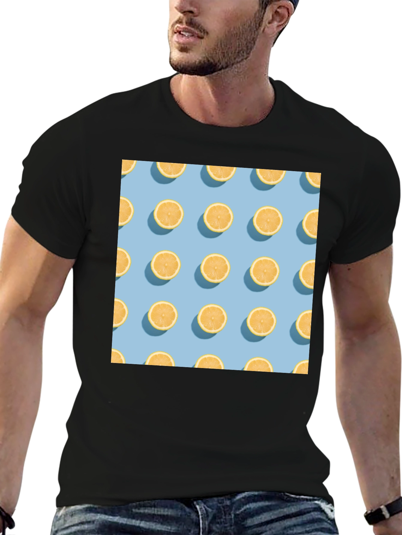 Lemon Slice Pattern T-Shirt - Summer Ready!