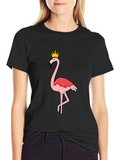 Flamingo King Graphic Tee - Black