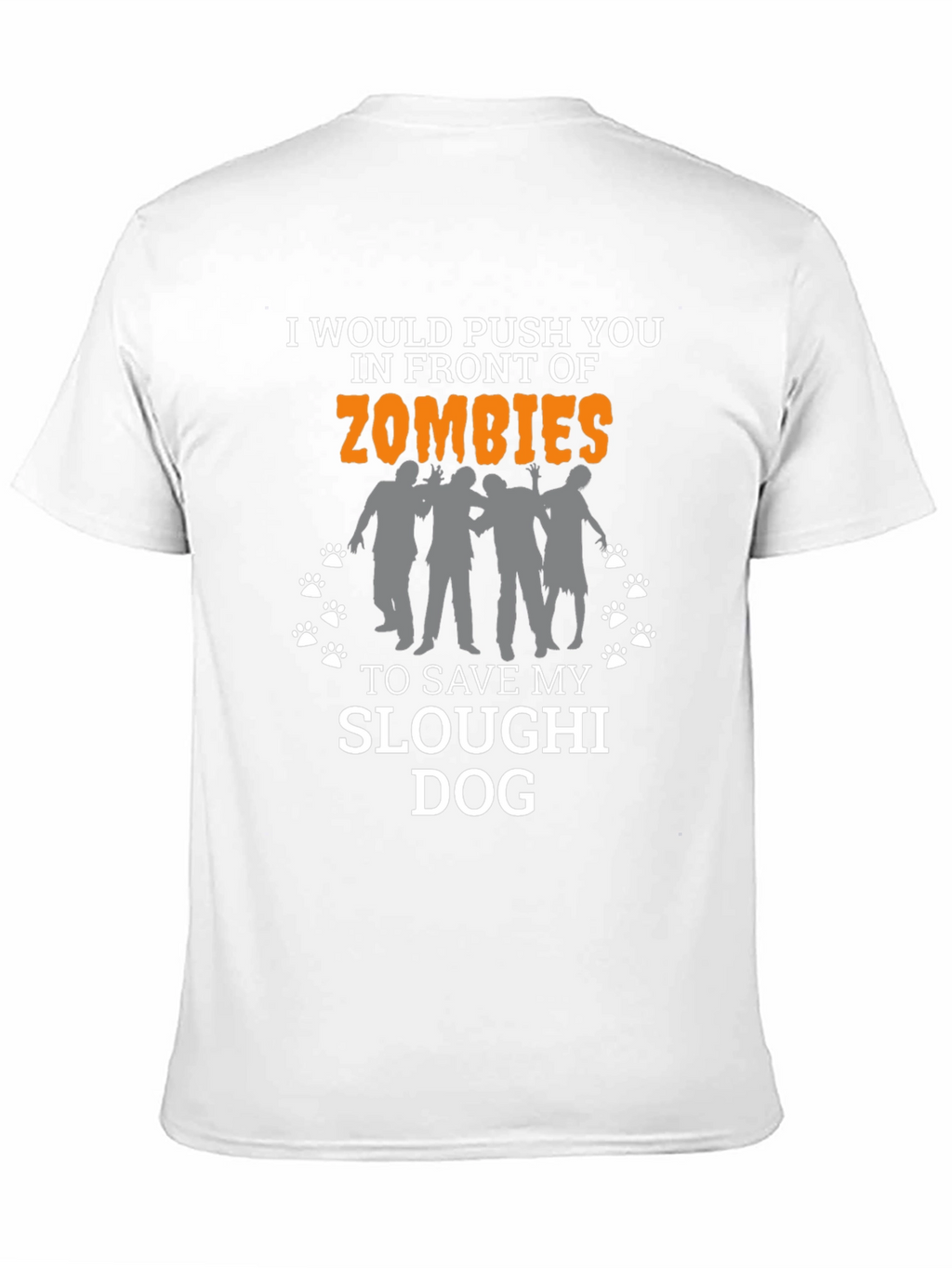 Funny Zombie Sloughi Dog T-Shirt