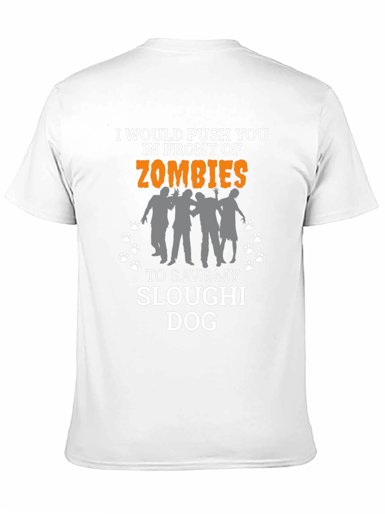 Funny Zombie Sloughi Dog T-Shirt