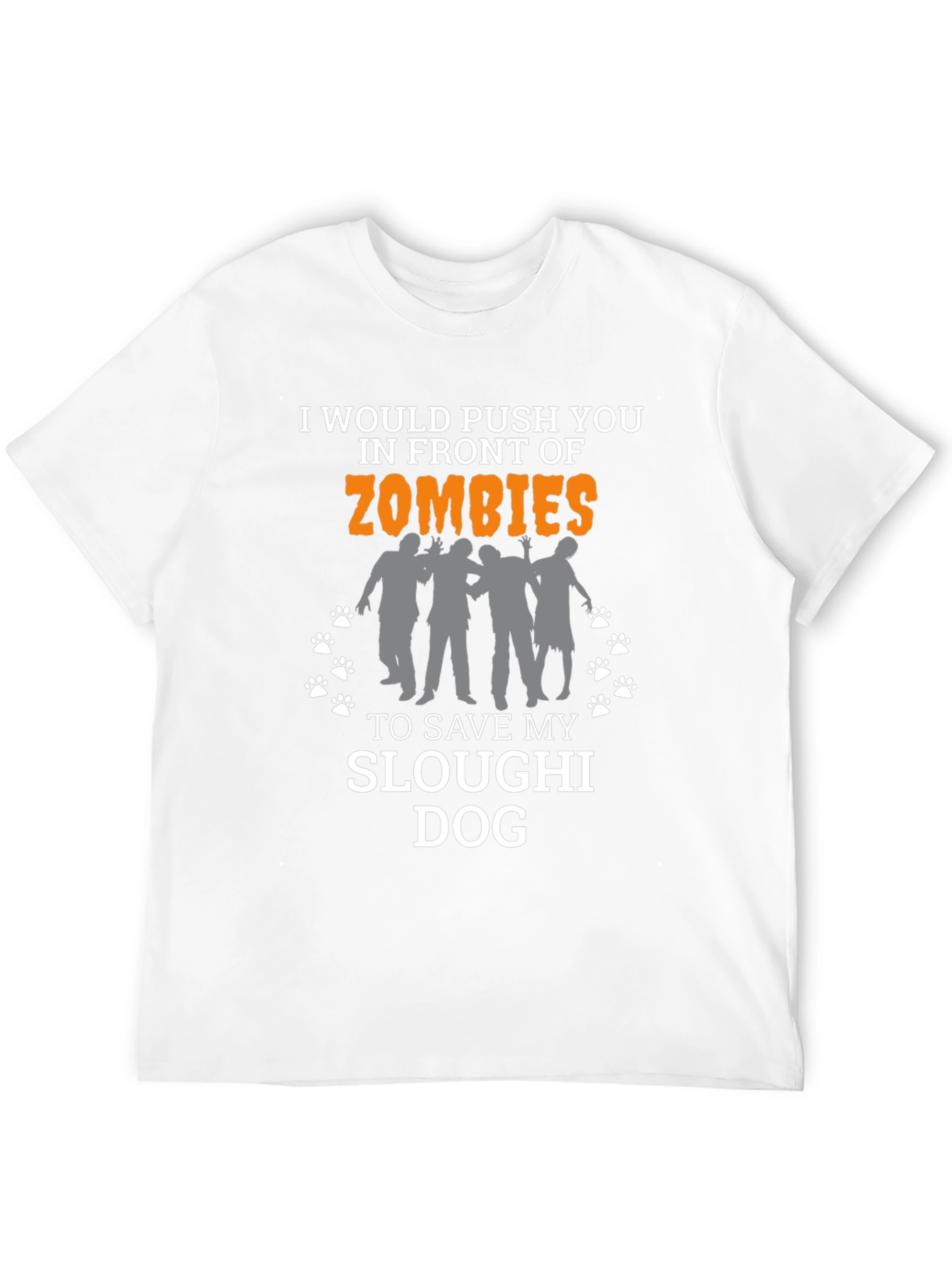 Funny Zombie Sloughi Dog T-Shirt