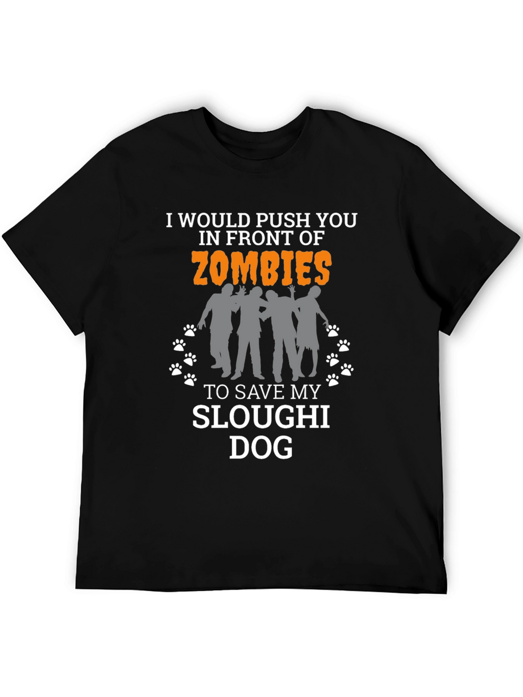Funny Zombie Sloughi Dog T-Shirt
