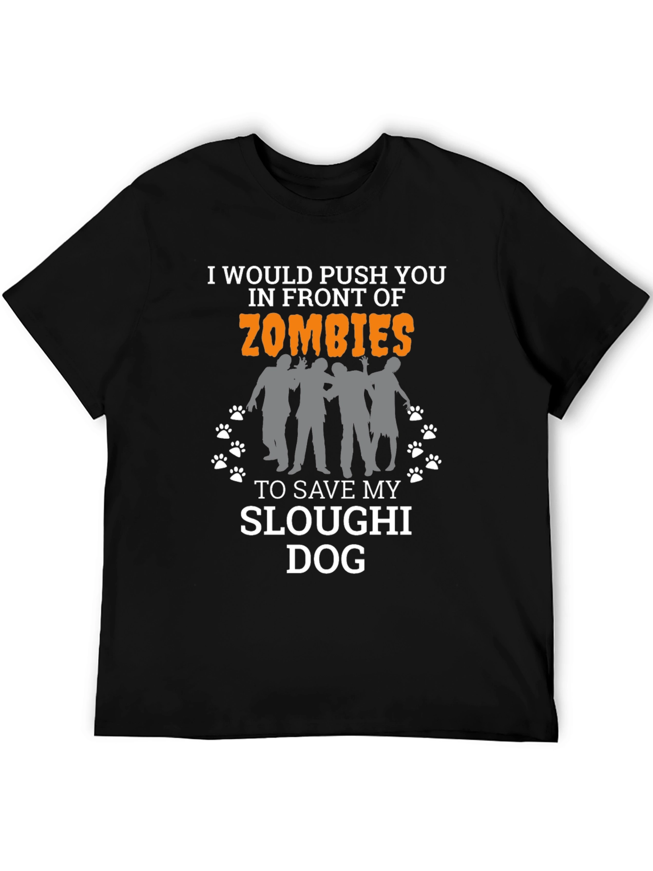 Funny Zombie Sloughi Dog T-Shirt