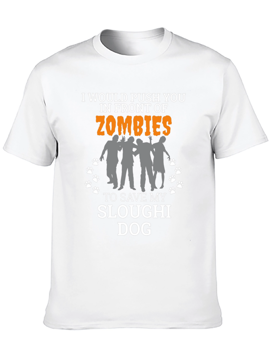 Funny Zombie Sloughi Dog T-Shirt