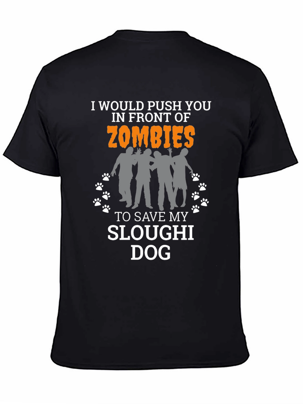 Funny Zombie Sloughi Dog T-Shirt