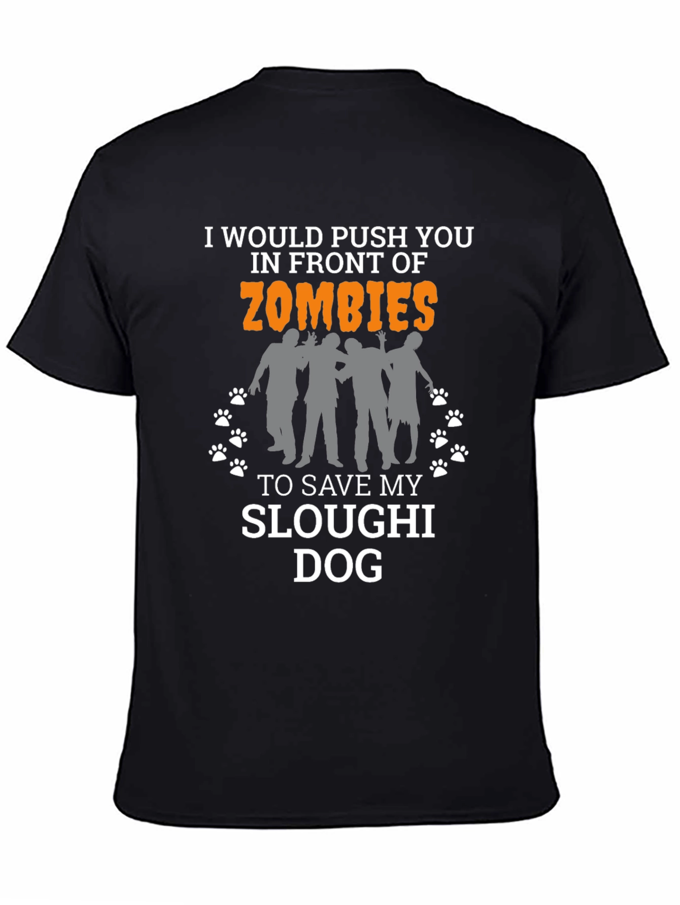 Funny Zombie Sloughi Dog T-Shirt