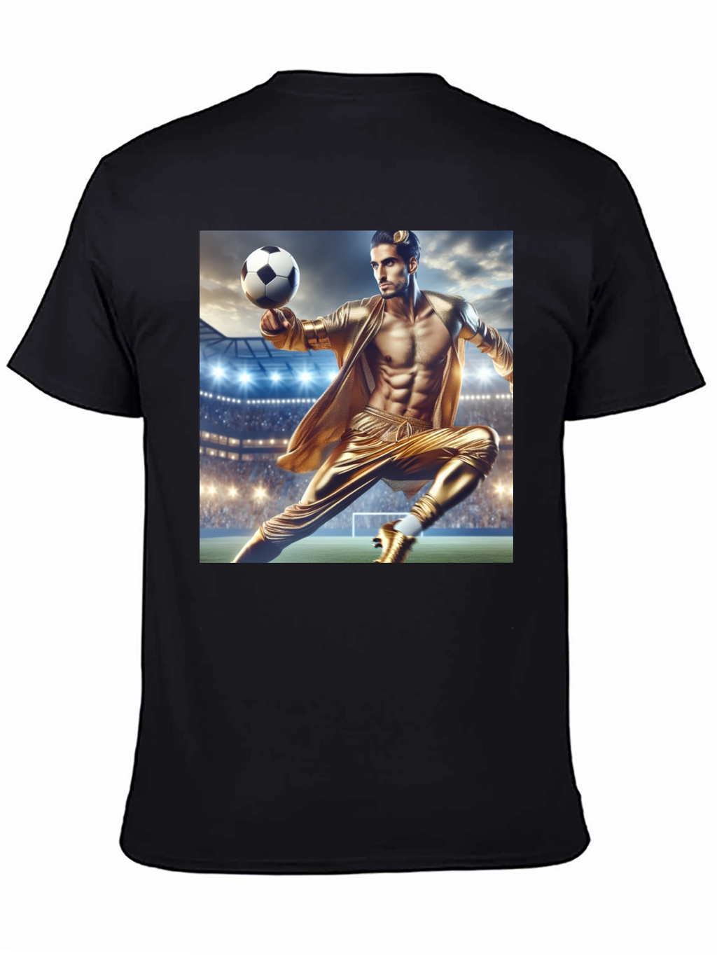 Soccer Star Graphic Tee - Black