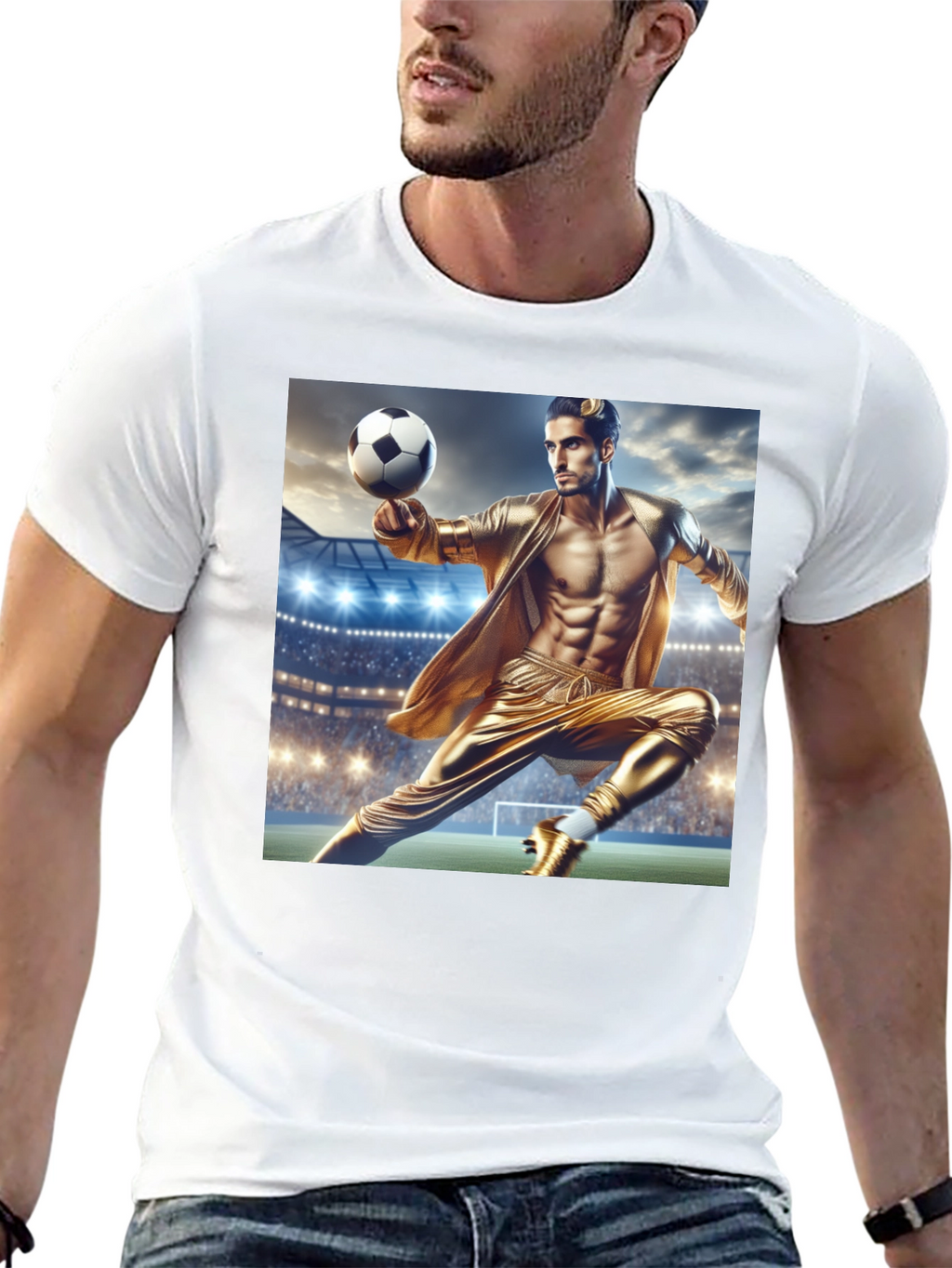 Soccer Star Graphic Tee - Black