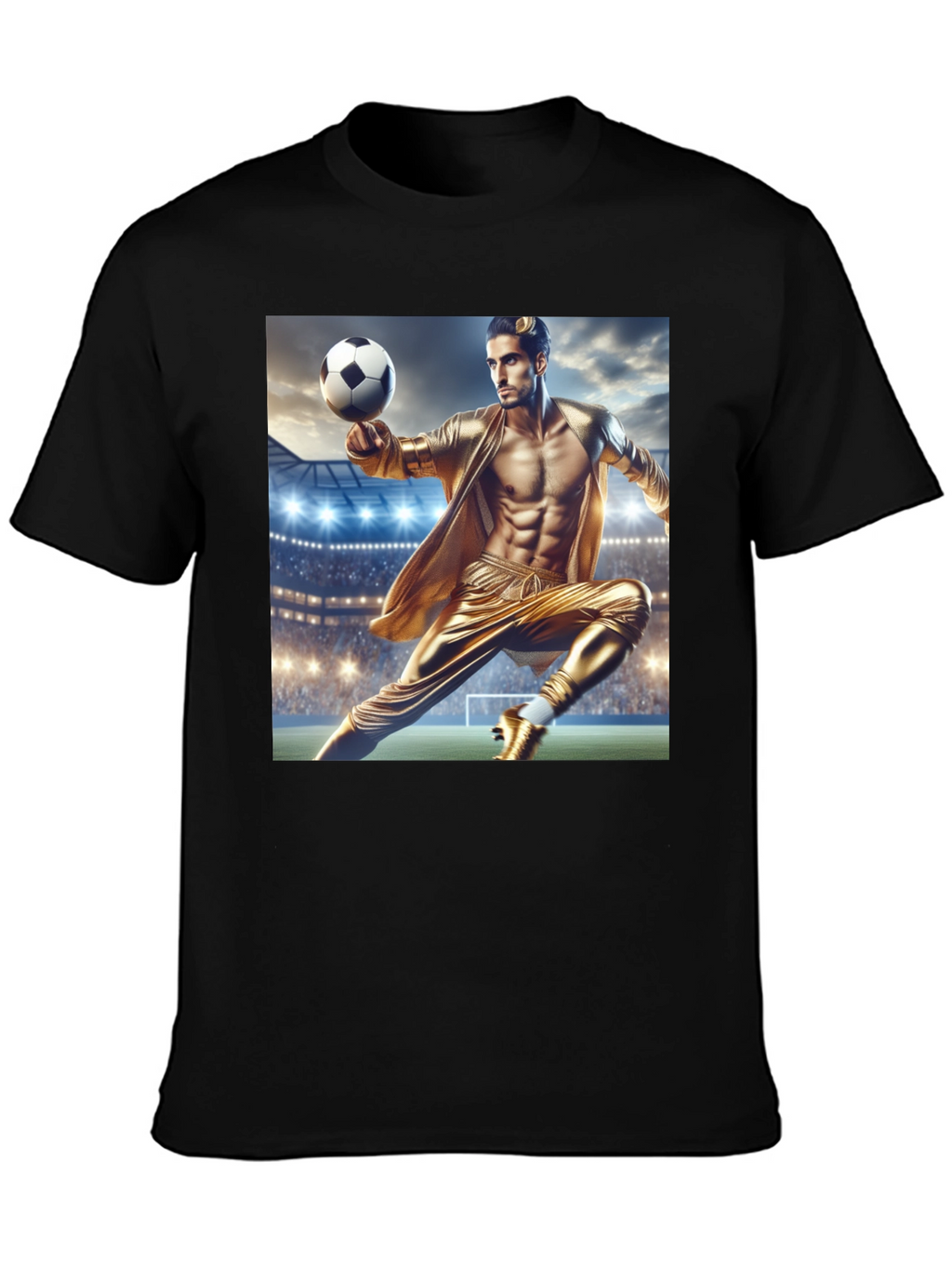 Soccer Star Graphic Tee - Black