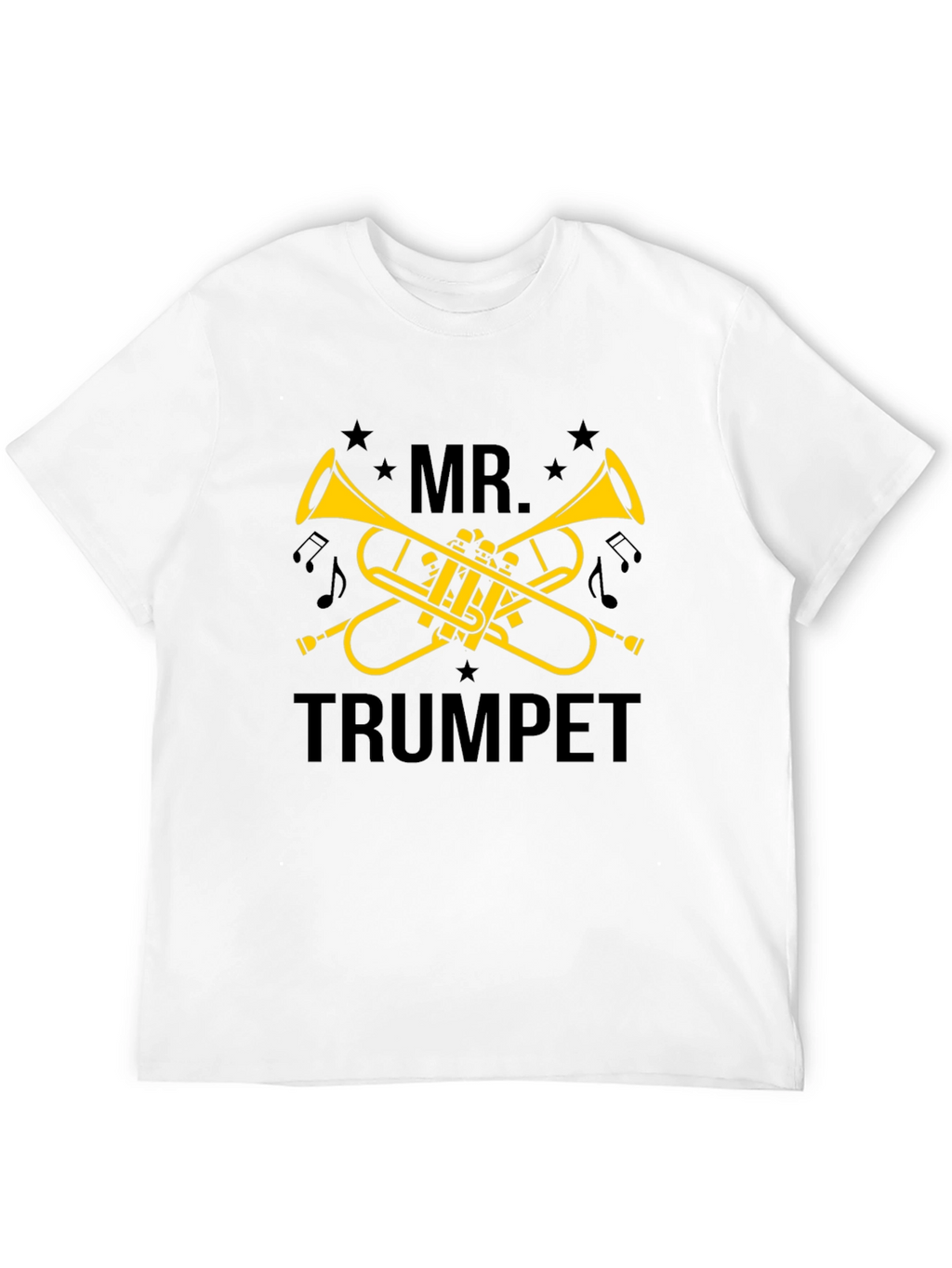 Mr. Trumpet Black T-Shirt - Musician Gift