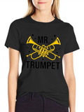 Mr. Trumpet Black T-Shirt - Musician Gift