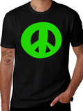 Peace Sign Graphic Tee - Black
