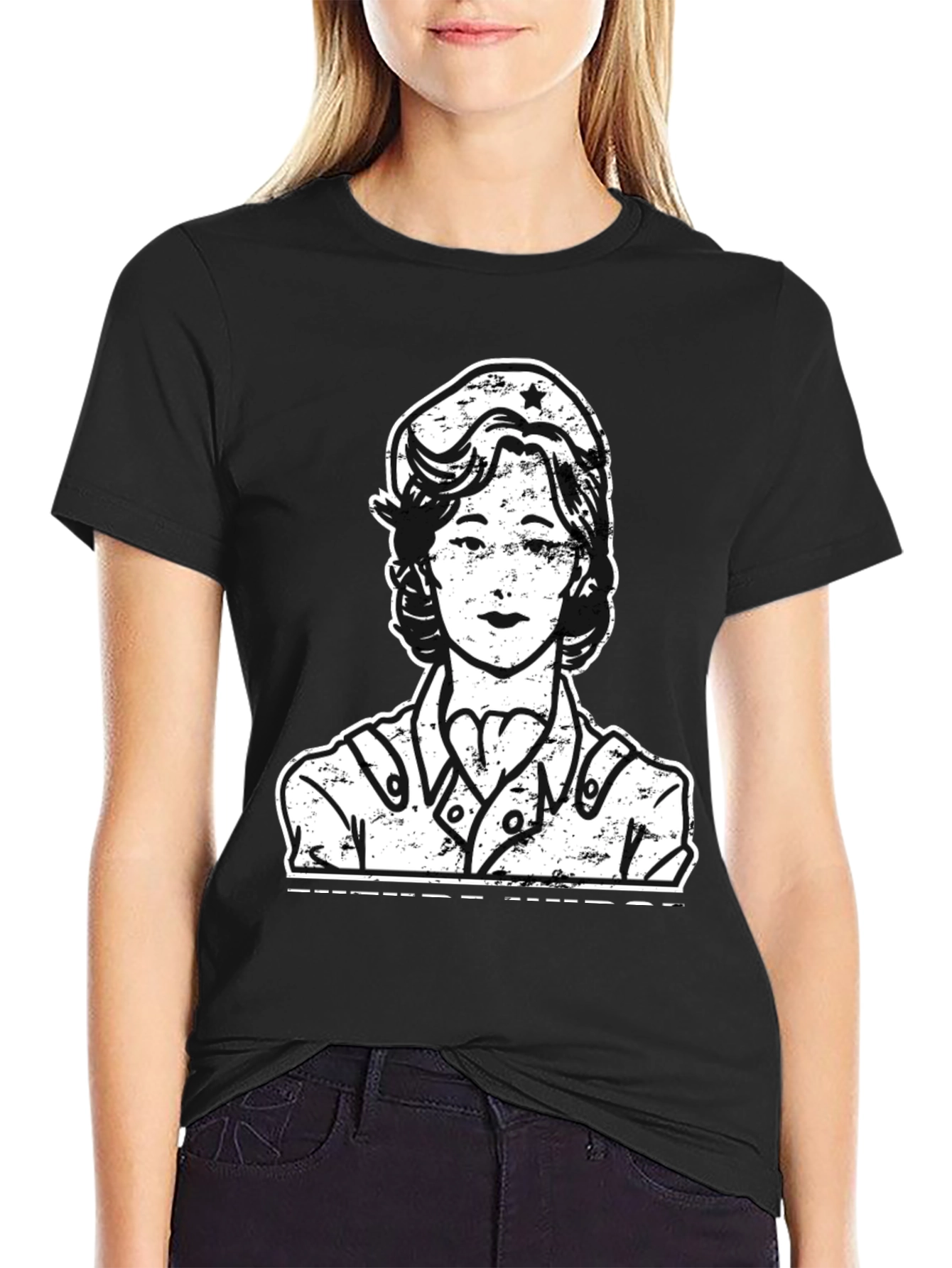 Vintage Nurse Graphic Tee - Unisex Cotton T-Shirt