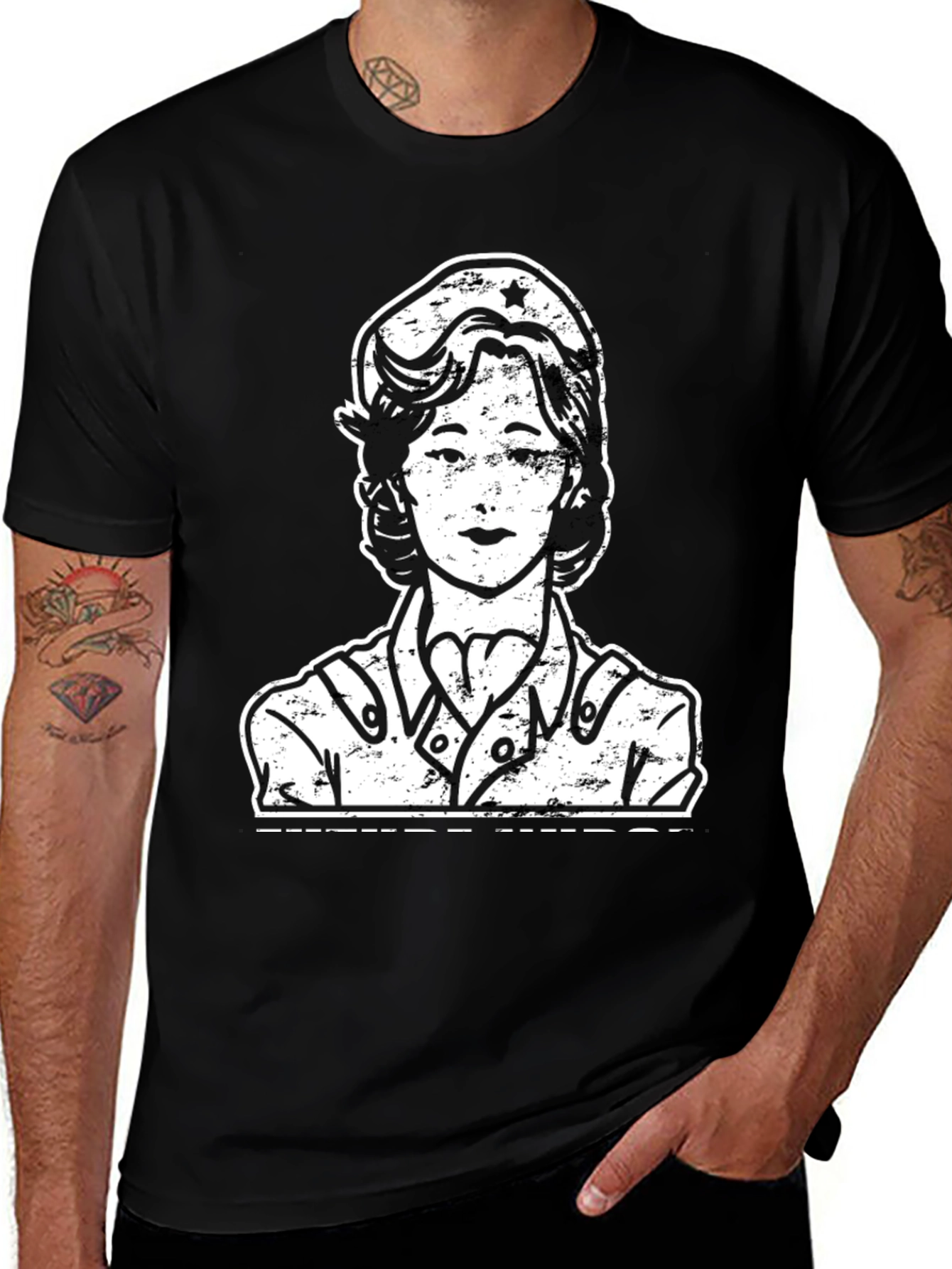 Vintage Nurse Graphic Tee - Unisex Cotton T-Shirt